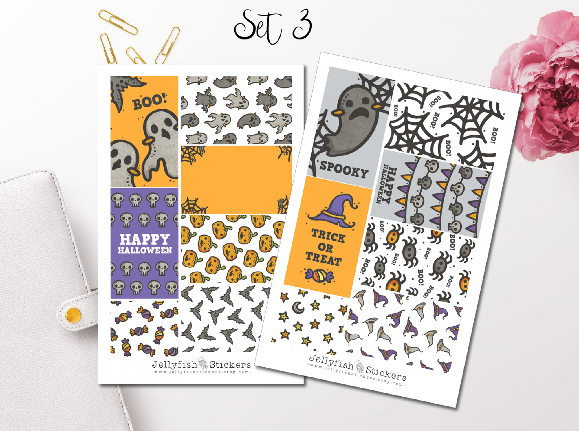 Süßes Halloween Sticker Set